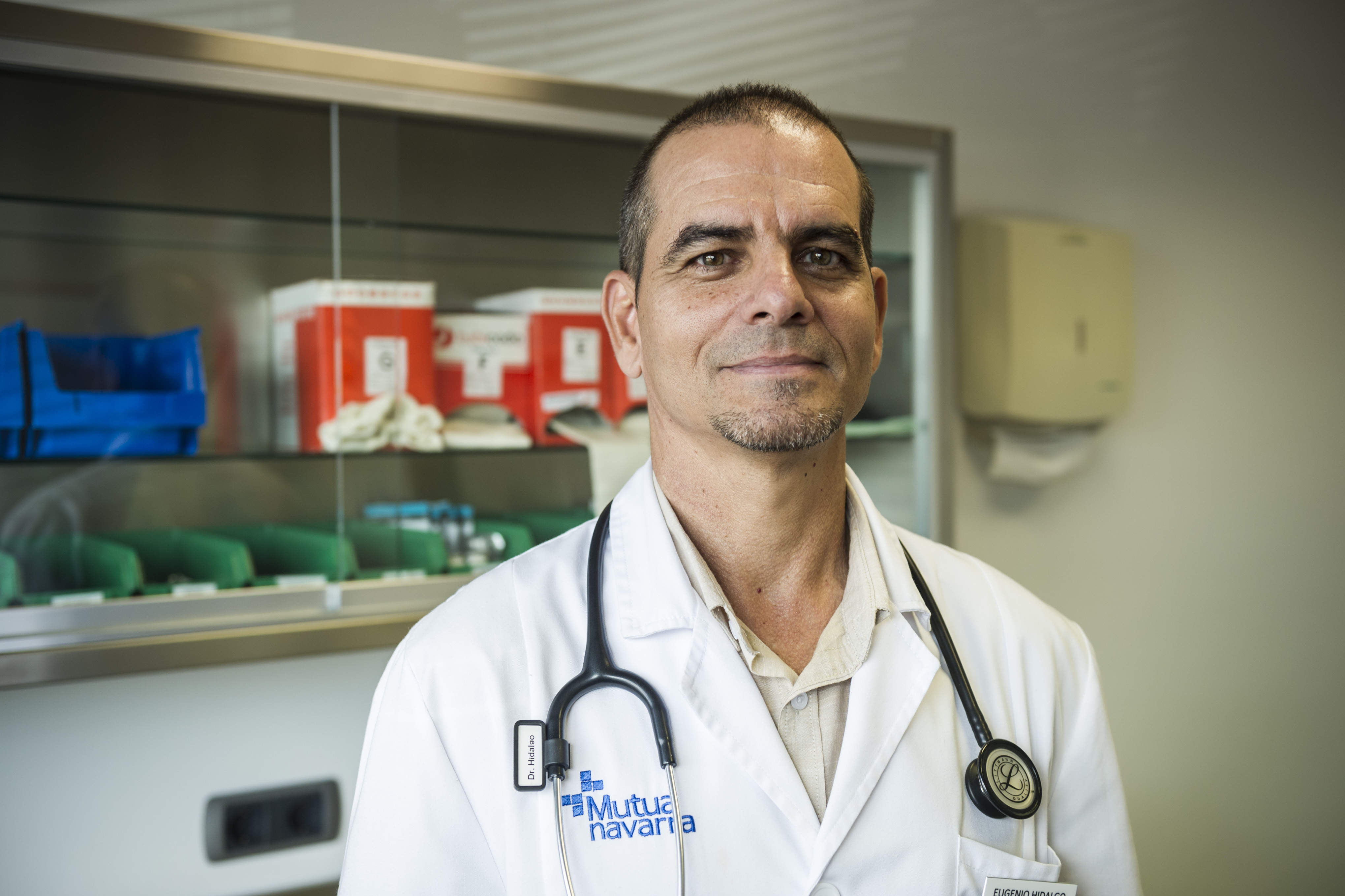 Mutua Navarra. Sede de Landaben, Pamplona. 21.09.2018. Retratos de Eugenio Hidlgo, médico de medicina general en Mutua Navarra.