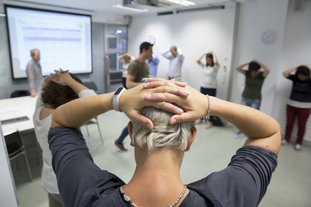 Lecciones de educación postural en Mutua Navarra