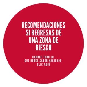 Botón con recomendaciones sobre el coronavirus