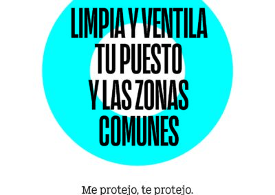 LIMPIA Y VENTILA TU PUESTO Y LAS ZONAS COMUNES