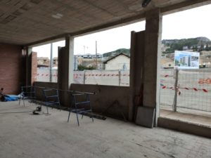 foto de las construcciones de la nueva sede de Estella de Mutua Navarra